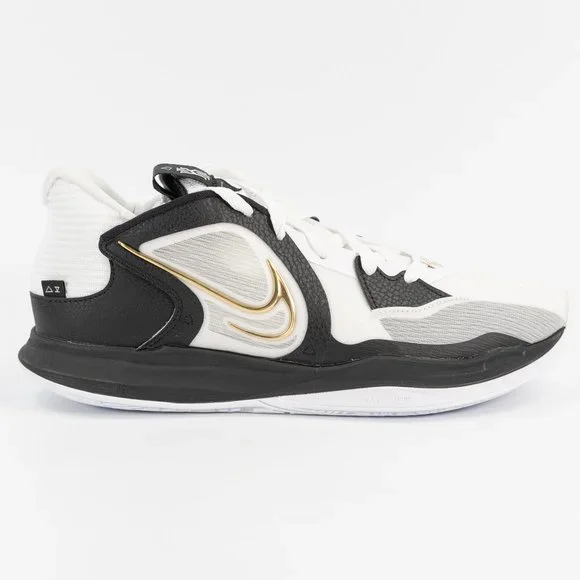 Nike Kyrie Low 5 'White Black Metallic Gold' DJ6012-101 Basketball Sneakers - Picture 2 of 13